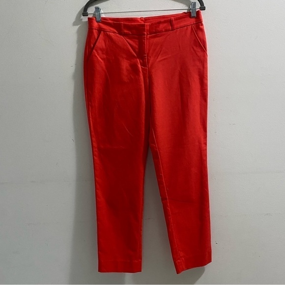 Anne Klein Designer Sz 4 Tailored Cotton Ankle Pants With Hand Pockets EUC - Picture 2 of 14
